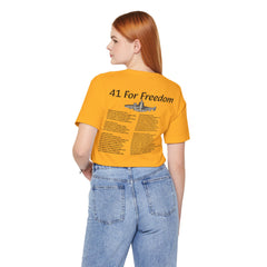 41 For Freedom FBM Fleet Ballistic Missile Submarine Unisex Jersey Short Sleeve Tee