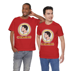 Graphic Tee - Funny Caucasians Satire Head Shot Unisex Jersey Short Sleeve Tee