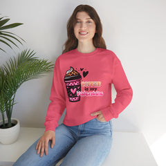 Woman's Coffee Is My Valentine - Unisex Heavy Blend™ Crewneck Sweatshirt