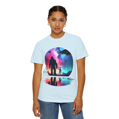 Bigfoot & Alien Nightscape T-Shirt — Sasquatch UFO Graphic Tee