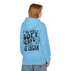 Volleyball Pullover Hoodie - Soft Serve Ice Cream Quote