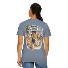 Back Graphic "Who Let the Cats Out?" Baldwin Harbor Animal Hospital Cute Vet Clinic T Shirt