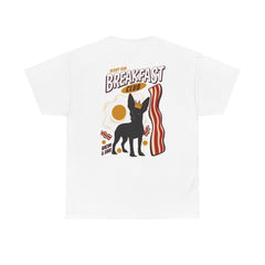 Breakfast Club Dog T‑Shirt — Retro Bacon & Eggs Graphic Tee