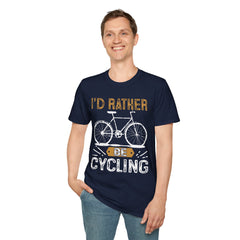 Cycling Enthusiast Unisex T-Shirt - 'I'd Rather Be Cycling' Design