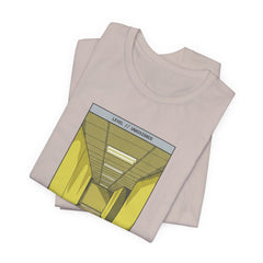 Do Not Question The Hallway T-Shirt — Retro Yellow Corridor Graphic Tee