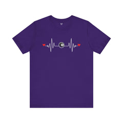 Billards Heart Beat Eight Ball Graphic - Unisex Jersey Short Sleeve Tee