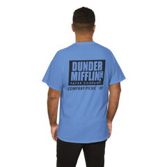 Albany Unisex Heavy Cotton Tee - Retro Dunder Mifflin Design for Nostalgic Fans