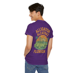 Alligator Alcatraz Unisex Heavy Cotton Tee, Florida Souvenir Shirt, Travel Gift, Vintage Style Tee, Nature Lover Apparel