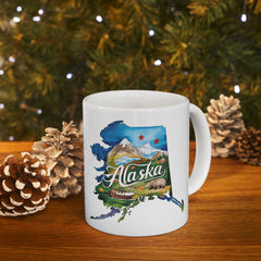 Alaska Watercolor State Mug – Travel Gift or Souvenir – 11oz or 15oz