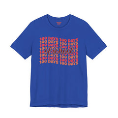 100 Days of School - Unisex Short Sleeve Tee | Elementary School Holiday, Teacher Apparel, Kids Motivation, Days Checked Off
