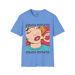Couch Potato Pop Art Girl Unisex Softstyle T-Shirt