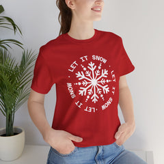 Let It Snow Snowflake T-Shirt — Christmas Winter Tee