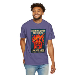 Funny I'm Not A Pyro I'm Just A Talking Head Music-Inspired Unisex T-Shirt - Burning Down the House Design