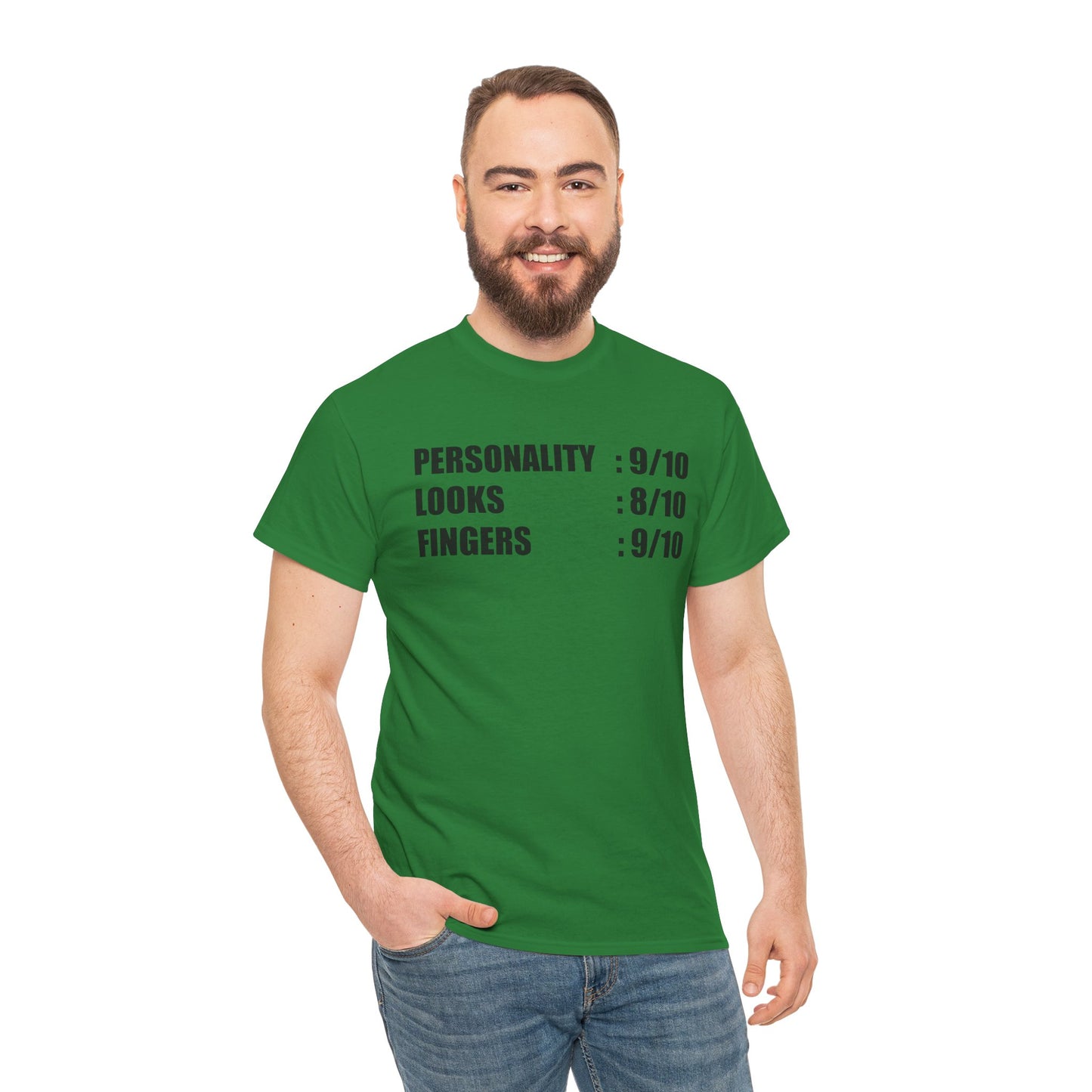 Personality, Looks, Fingers Count - Unisex Heavy Cotton Tee / Prosthetic Humor / One Leg / One Arm / Missing Fingers