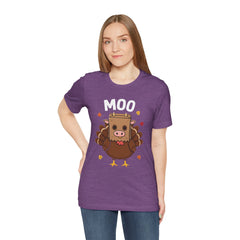 Funny Thanksgiving Turkey Moo T‑Shirt - Unisex Tee