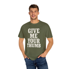 Two And A Half Men Inspired Graphic T-Shirt - Give Me Your Thumb Vintage Tee