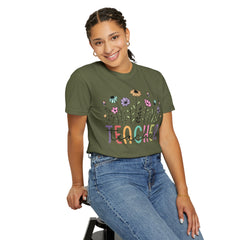 Floral Teacher Appreciation T-Shirt - Comfort Colors Soft