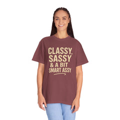 Classy Sassy T-shirt, Unisex Casual Top, Statement Tee, Gift for Her, Fashion Apparel, Birthday Humor Shirt