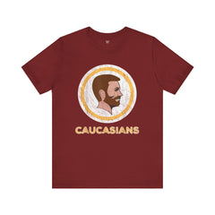 Bearded Graphic Tee - Funny Caucasians Satire Head Shot Unisex Jersey Short Sleeve Tee