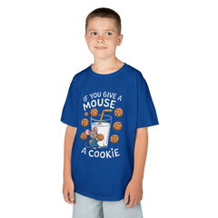 Kids Heavy Cotton™ Tee - "If You Give a Mouse a Cookie" - Fun Cartoon Shirt for Young Readers