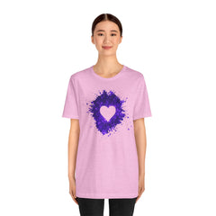 Galaxy Heart Tee — Purple or Green Splatter Heart T-Shirt