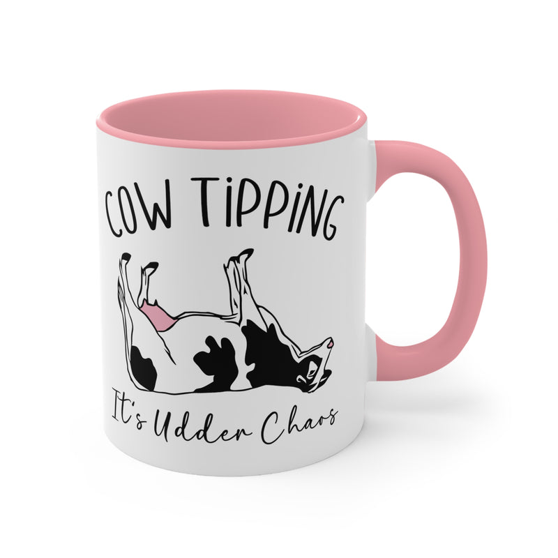COW TIPPING Awareness - Accent Mugs | Cow Tipping Is Real, Bovine Humor. Gift For Him, Gift For Her, Farm Humor, Cow Fan Gift, Farm Animal