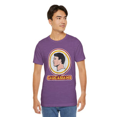 Graphic Tee - Funny Caucasians Satire Head Shot Unisex Jersey Short Sleeve Tee