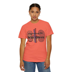 Nephrology Physician Assistant Bean Queen, Graphic Unisex Garment-Dyed T-shirt