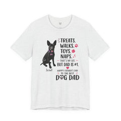 Personalized Dog Dad T‑Shirt — "Treats. Walks. Toys. Naps." Father's Day Gift