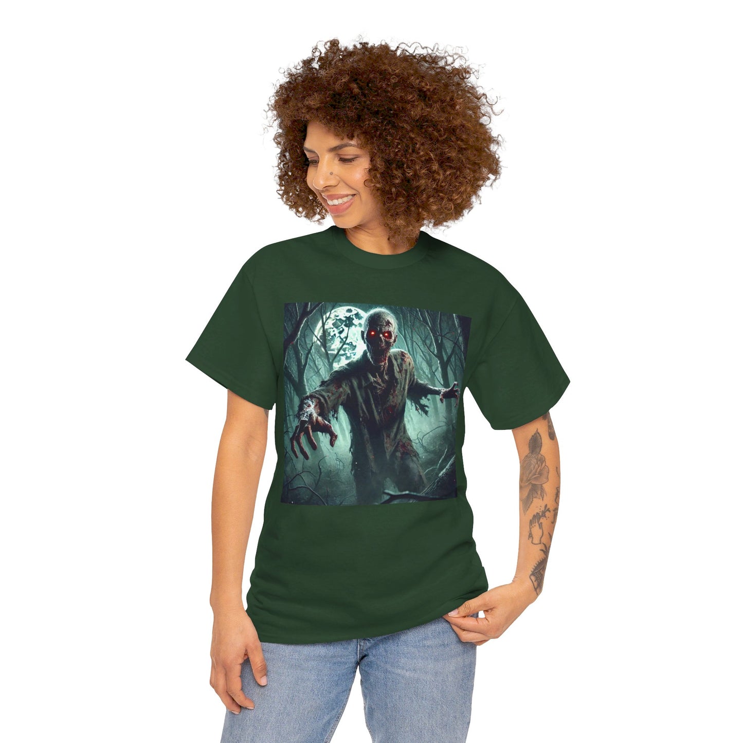 ZOMBIES WOODS! Graphic Unisex Heavy Cotton Tee