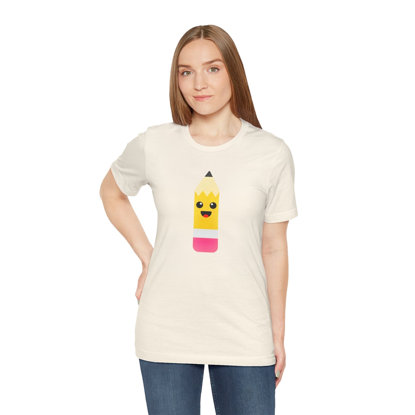 Emoji TEACHER PENCIL- Graphic Unisex Jersey Short Sleeve Tee