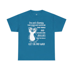 Clumsy Funny Penguin Graphic Tee | Unisex Heavy Cotton Tee | Great Gift for Animal Lovers, Birthdays, Casual Wear, Humorous Gifts, Everyday Style