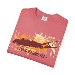Long Island NY Comfort Colors Garment-Dyed T-shirt with Long Island Ice Tea Cocktail Recipe on Back