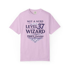 Level 37 Wizard T-Shirt — "Not a Nerd" THAC0 Survivor D&D Gamer Tee