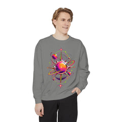 Cosmic Orbit Sweatshirt — Neon Planet Graphic Pullover