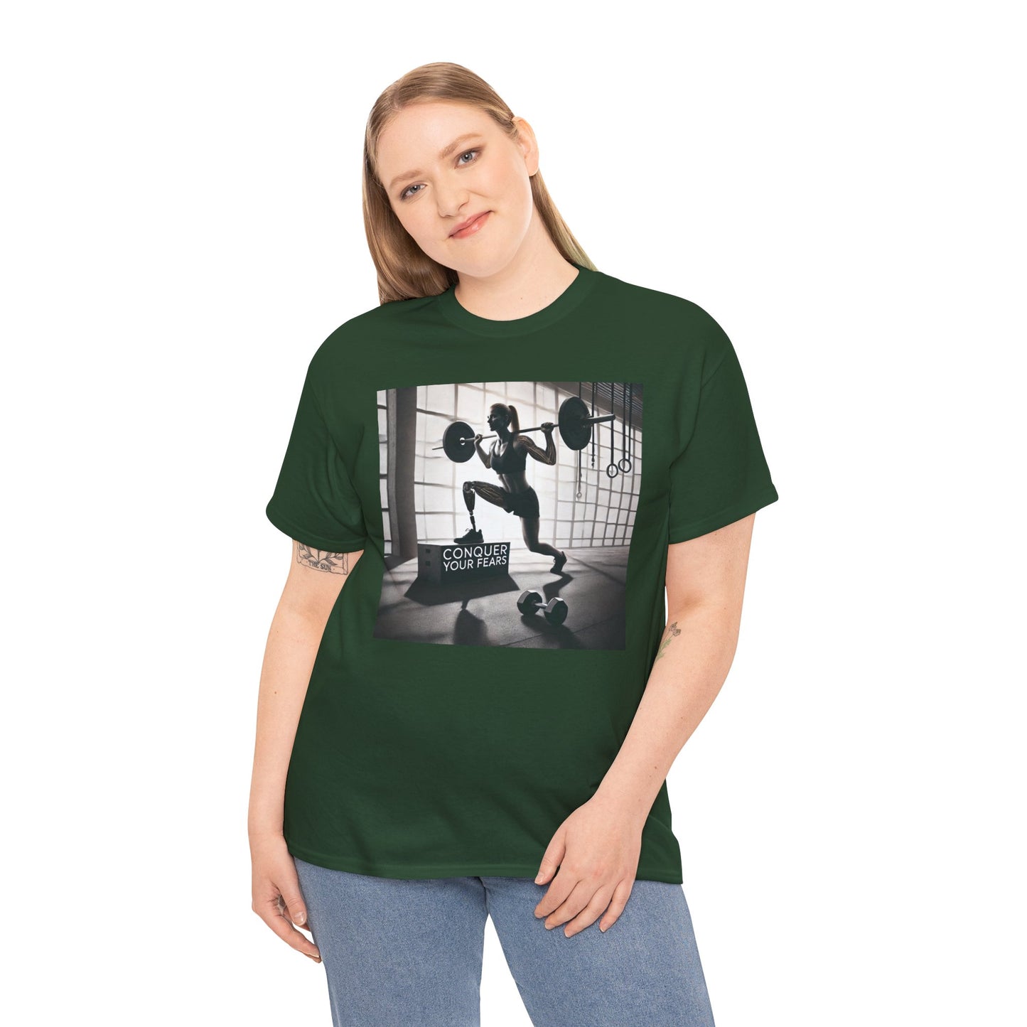 Amputee Conquer Your Fear  - Unisex Heavy Cotton Tee