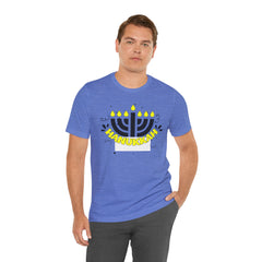 Hanukkah Menorah - Unisex Jersey Short Sleeve Tee