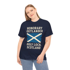 Honorary Outlander Heavy Cotton Tee, Holy Loch Scotland Shirt, Outlander Fan Gift, Casual Tee, Travel Souvenir, Unisex T-Shirt