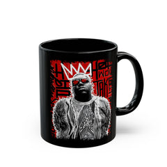 Hip Hop Crowned Rapper Graphic - Black Mug (11oz, 15oz)