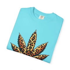 Vintage Leopard Cannabis Leaf T-shirt — Weed Lover Stoner Gift