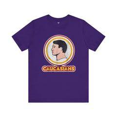Graphic Tee - Funny Caucasians Satire Head Shot Unisex Jersey Short Sleeve Tee
