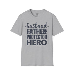 Husband Father Protector Hero Unisex Softstyle T-Shirt