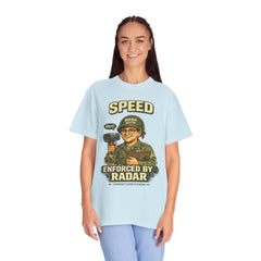 Speed Enforced By Radar T-Shirt — MASH 4077 Retro Traffic Cop Graphic Tee