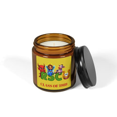 Personalized Class Year and Background Color Russell Sage College Mascots Scented Soy Candle - 4oz or 9oz  - Red Devil, Blue Angel, Purple Cow, Golden Horseshoe