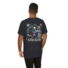 Halloween Scare Actor - Front and Back Graphic Unisex Jersey Short Sleeve Tee