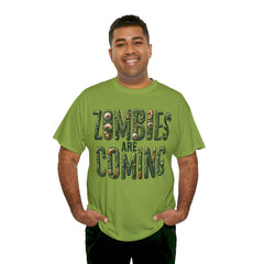 ZOMBIES ARE COMING! Graphic Unisex Heavy Cotton Tee