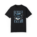 Whales, Respect The Ocean -  Graphic Unisex Garment-Dyed T-shirt