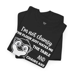 Clumsy Funny Penguin Graphic Tee | Unisex Heavy Cotton Tee | Great Gift for Animal Lovers, Birthdays, Casual Wear, Humorous Gifts, Everyday Style