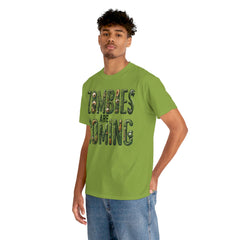 ZOMBIES ARE COMING! Graphic Unisex Heavy Cotton Tee
