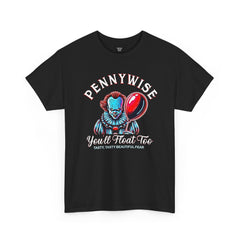 Horror Clown Red Balloon Tee — “You’ll Float Too” Graphic Shirt